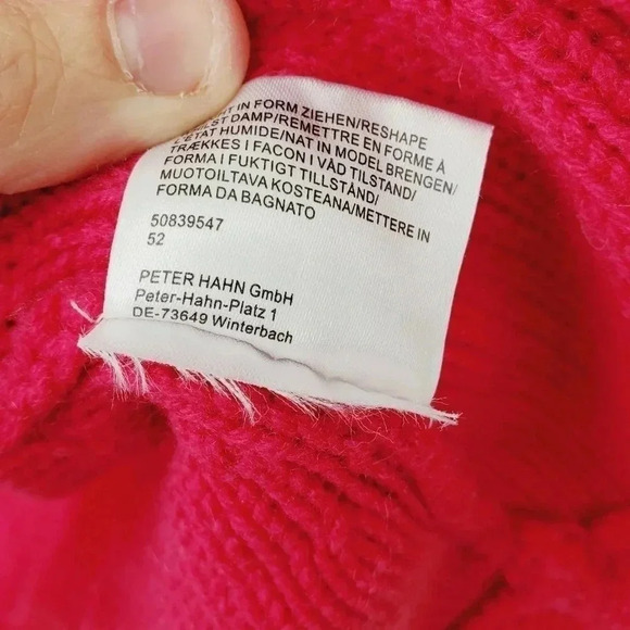 Peter Hahn pink 100%  soft wool cardigan sweater - Picture 9 of 11